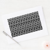 モノグラムイニシャル文字M 長方形シール (封筒)