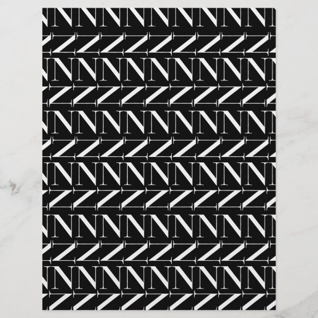 モノグラムイニシャル文字N (正面)