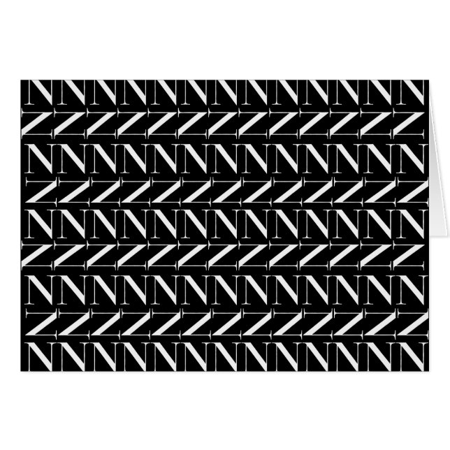 モノグラムイニシャル文字N (正面横)