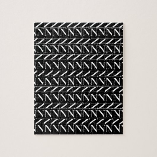 モノグラムイニシャル文字N ジグソーパズル (縦)