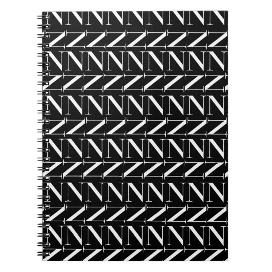 モノグラムイニシャル文字N ノートブック (正面)