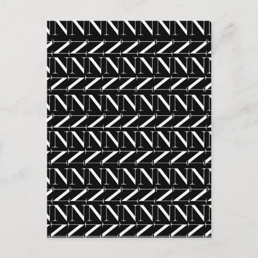 モノグラムイニシャル文字N ポストカード (正面)