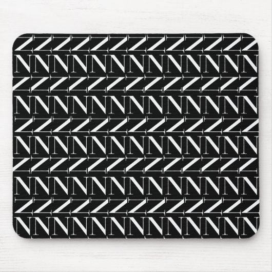 モノグラムイニシャル文字N マウスパッド (正面)