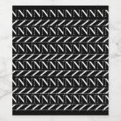 モノグラムイニシャル文字N ワインラベル (シングルラベル)