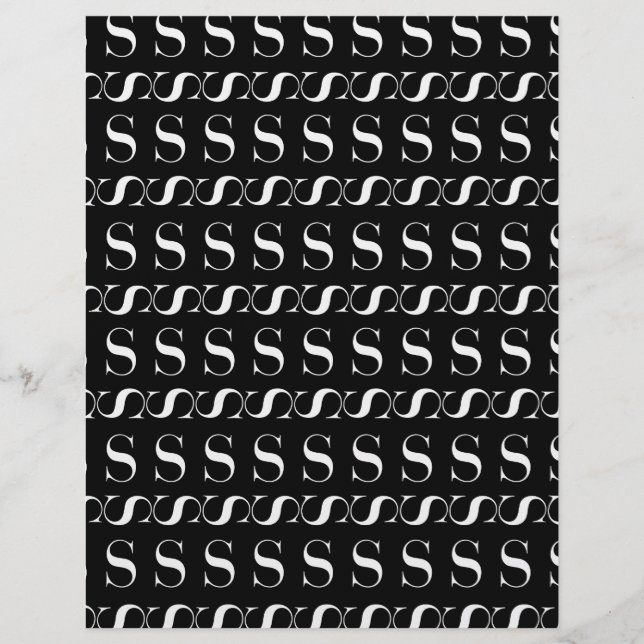 モノグラムイニシャル文字S (正面)