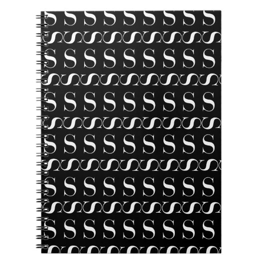 モノグラムイニシャル文字S ノートブック (正面)