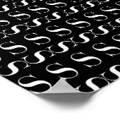 モノグラムイニシャル文字S ポスター (角)