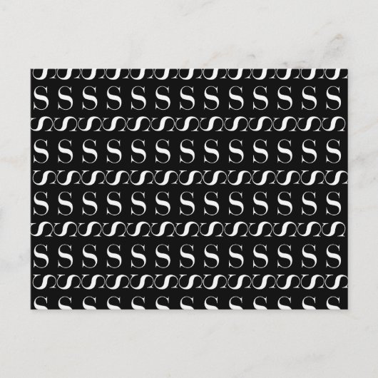 モノグラムイニシャル文字S ポストカード (正面)