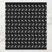 モノグラムイニシャル文字S ワインラベル (シングルラベル)