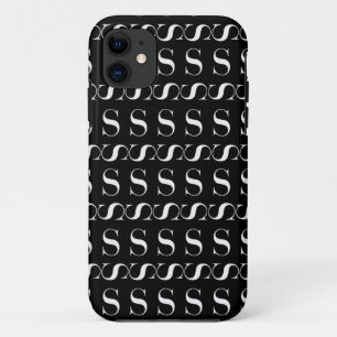 モノグラムイニシャル文字S、背景色の選択 iPhone 11 ケース