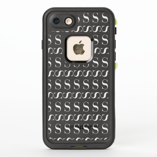 モノグラムイニシャル文字S LifeProof iPhoneケース (裏面)