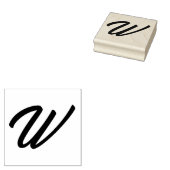 モノグラムイニシャル文字W ラバースタンプ (押印)
