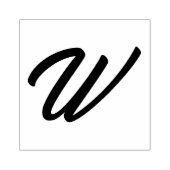 モノグラムイニシャル文字W ラバースタンプ (インプリント)