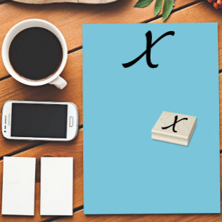 モノグラムイニシャル文字X ラバースタンプ