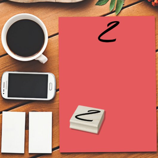 モノグラムイニシャル文字Z ラバースタンプ