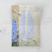 モノグラムイニシャル文房具トンボ蝶 ノートカード (内部)