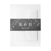 モノグラムイニシャル日付Chalkboard & Light文字列