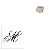 モノグラムイニシャル木製アート ラバースタンプ (押印)
