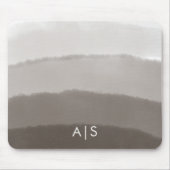 モノグラムイニシャル水彩ダヴィグレグラデーションー マウスパッド (正面)