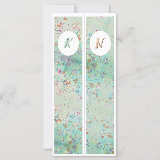 モノグラムイニシャル絵を描ス・スプラッシュ2つのブックマーク (正面)