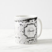 モノグラムイニシャル自然恋人《植物》アスペンバーク写真 コーヒーマグカップ (正面右)