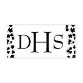 モノグラムイニシャル落ちるメープル葉スのスタンプ ラバースタンプ (インプリント)