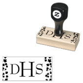 モノグラムイニシャル落ちるメープル葉スのスタンプ ラバースタンプ (押印)