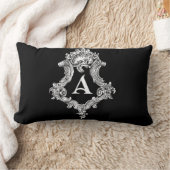 モノグラムイニシャル装飾用クッション ランバークッション (ブランケット)