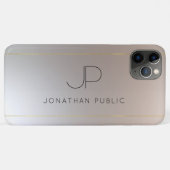 モノグラムイニシャル金ゴールドシルバールックエレガントテンプレート Case-Mate iPhoneケース (裏面(横))