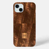 モノグラムイニシャル銅金属フェイク箔 Case-Mate iPhoneケース (裏面)