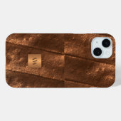 モノグラムイニシャル銅金属フェイク箔 Case-Mate iPhoneケース (裏面 (横))