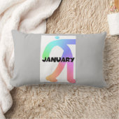 モノグラムイニシャル1月 ランバークッション (ブランケット)
