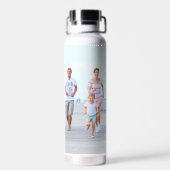 モノグラムイニシャル9 Photo Collage 3引用文 ウォーターボトル (背面)