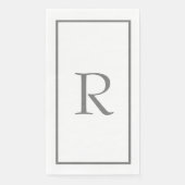 モノグラムイニシャル オーダーネーム グレー ホワイト (正面)