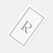 モノグラムイニシャル オーダーネーム グレー ホワイト (コーナー)