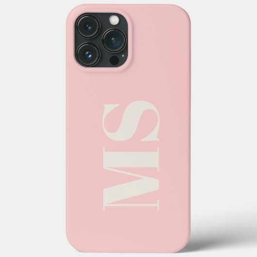 モノグラムイニシャル　サーモンピンク Case-Mate iPhoneケース (裏面)