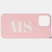 モノグラムイニシャル　サーモンピンク Case-Mate iPhoneケース (裏面 (横))