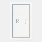 モノグラムイニシャル ダスティーブルー シンプルウェディング (正面)