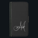 モノグラムイニシャル|ブシンプルラックグレー GALAXY S5 ウォレットケース<br><div class="desc">、黒シンプルの背景色に灰色と白のモノグラムイニシャルが付いているので、こエレガントれは、彼や彼女や新人のために自分のケースをカスタマイズする方法になります。ELKE CLARKE© MONOGRAM GALLERY用他の色連絡の所有者を保存してください。</div>