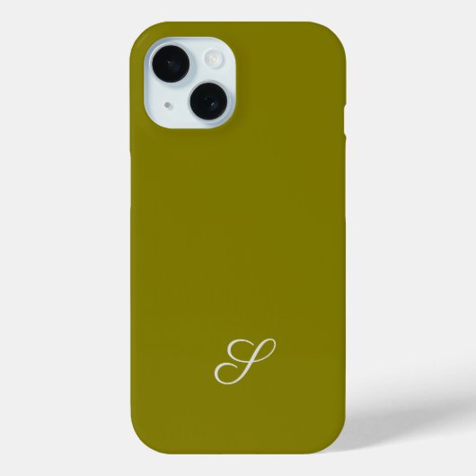 モノグラムイニシャル ミニマリスト サージブルーグリーン Case-Mate iPhoneケース (裏面)
