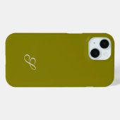 モノグラムイニシャル ミニマリスト サージブルーグリーン Case-Mate iPhoneケース (裏面 (横))