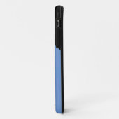 モノグラムイニシャル モダンな黒とアクアブルー Case-Mate iPhoneケース (裏面/左)