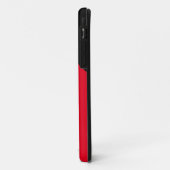 モノグラムイニシャル モダンな黒と赤 Case-Mate iPhoneケース (裏面/左)