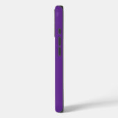 モノグラムイニシャル 高級カスタムネーム 紫の花 Case-Mate iPhoneケース (裏面 / 左)