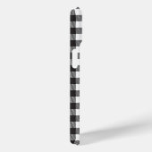 モノグラムイニシャル 黒白バファロー プリント柄 Case-Mate iPhoneケース (裏面 / 右)