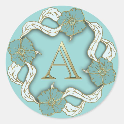 モノグラムイニシャルAシール ラウンドシール (正面)