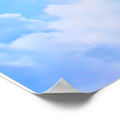 モノグラムイニシャルA、エンジェルウィングス&ハロー（雲つき） ポスター (角)