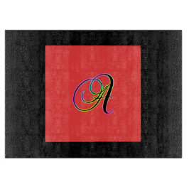 モノグラムイニシャルA カッティングボード