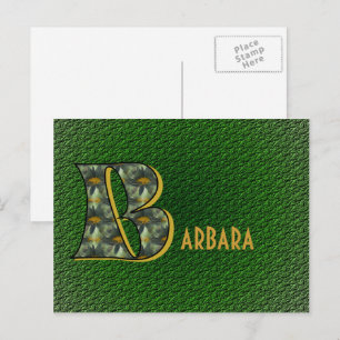 モノグラムイニシャルBのデイジーアート オーダーメイド ポストカード
