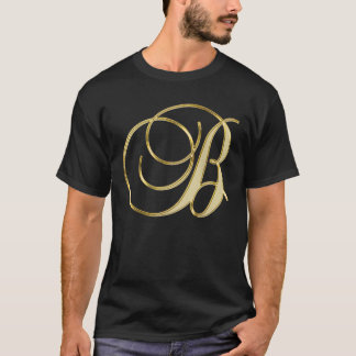 モノグラムイニシャルBゴールド Tシャツ